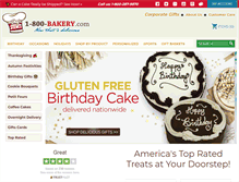 Tablet Screenshot of 1-800-bakery.com